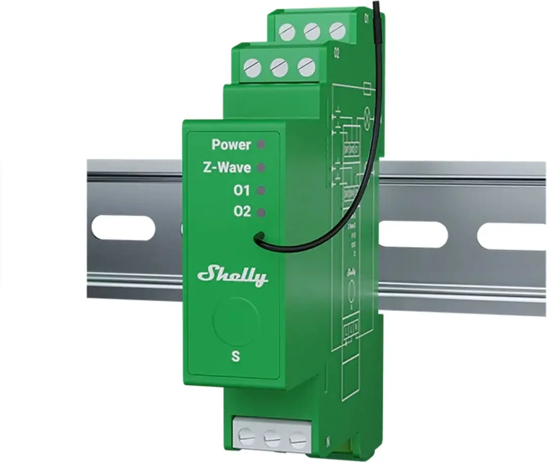 Shelly Wave Pro Dimmer 2PM - Groen
