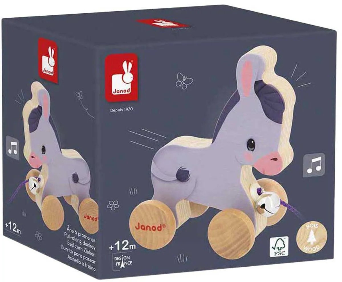 Janod Boerderij Trekfiguur Ezel - 1 Jaar