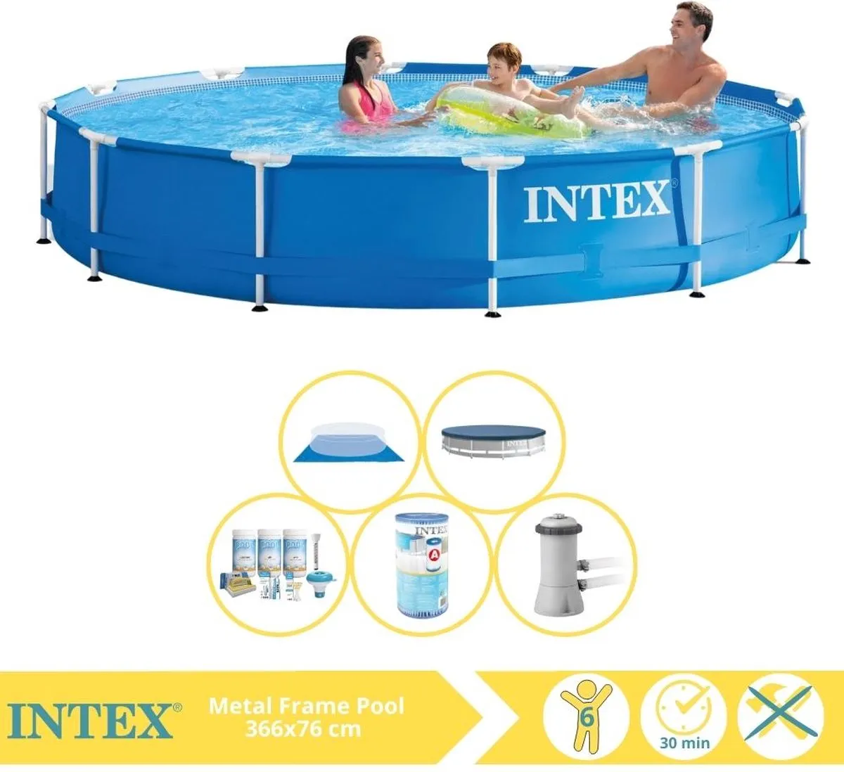 Intex Metal Frame Zwembad 366x76cm