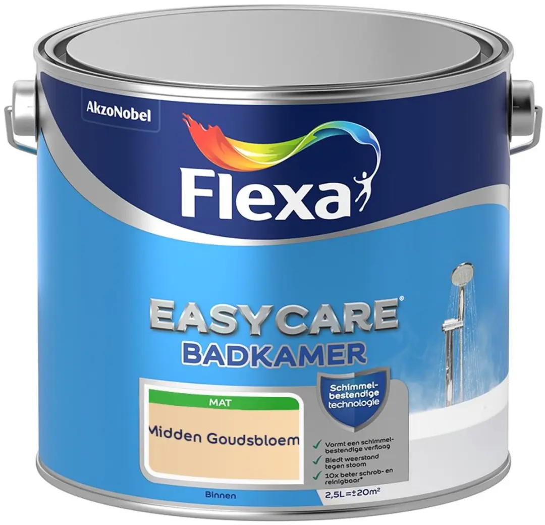 Flexa Easycare Badkamer Midden Goudsbloem Mengverf 2,5L