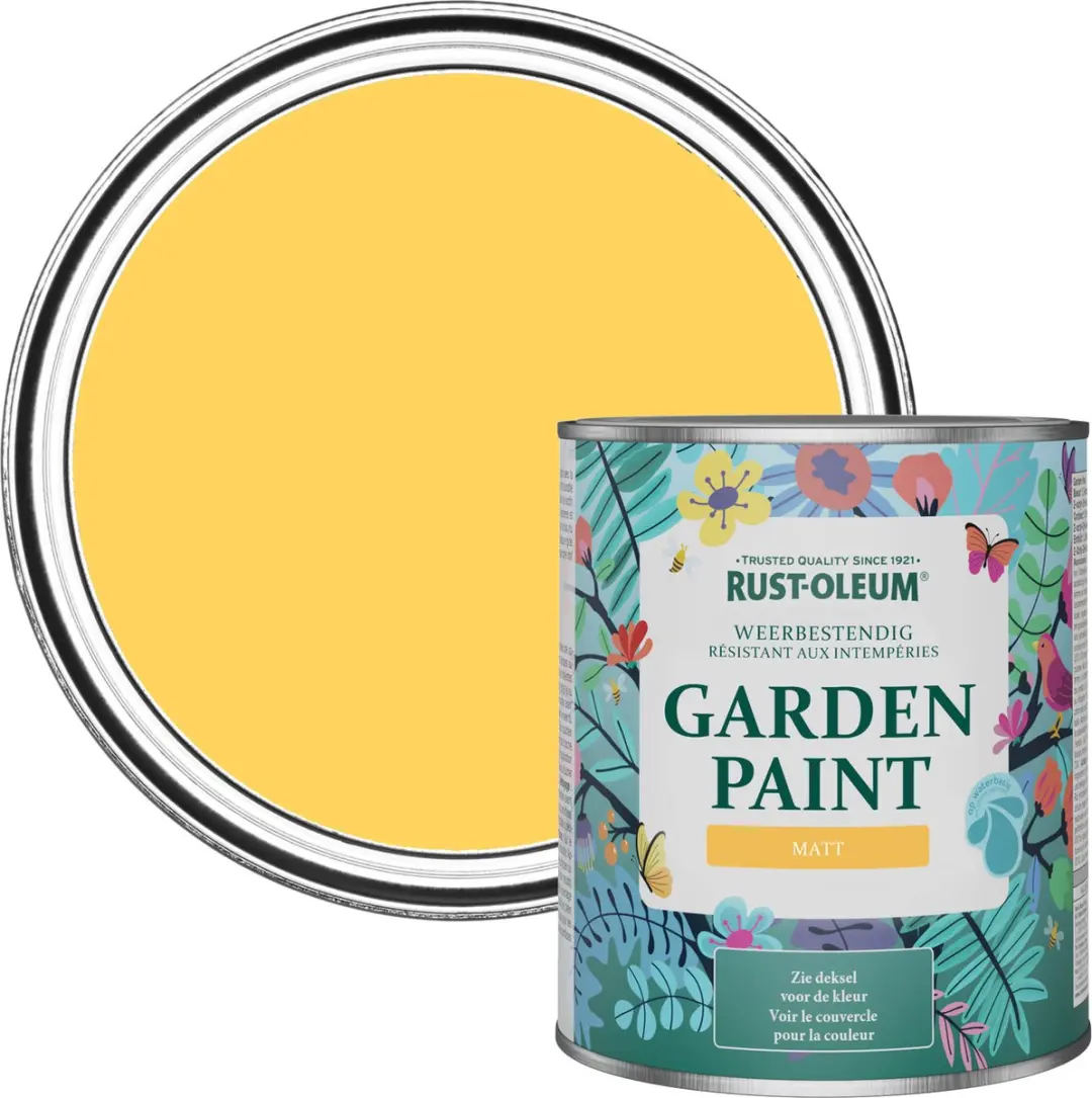 Rust-Oleum Geel Tuinverf Matt Citroengelei 750ml