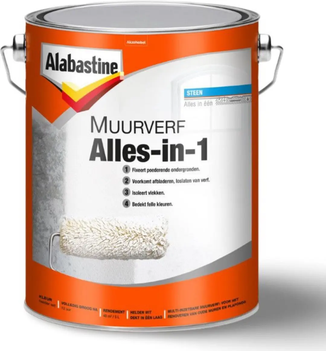 Alabastine Muurverf Alles-in-1 5L - Wit