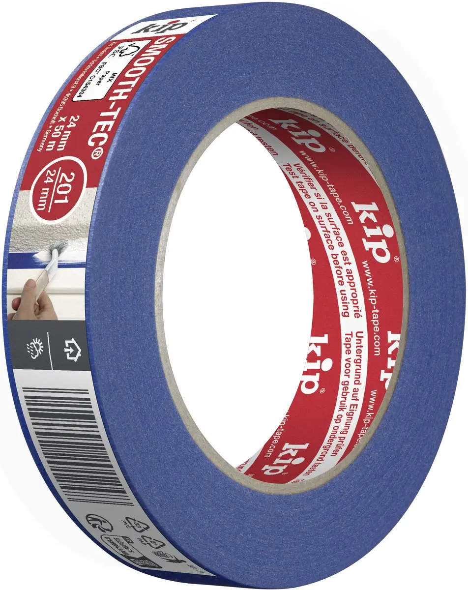 Kip Smooth-TEC Afplaktape Blauw 24mmx50m