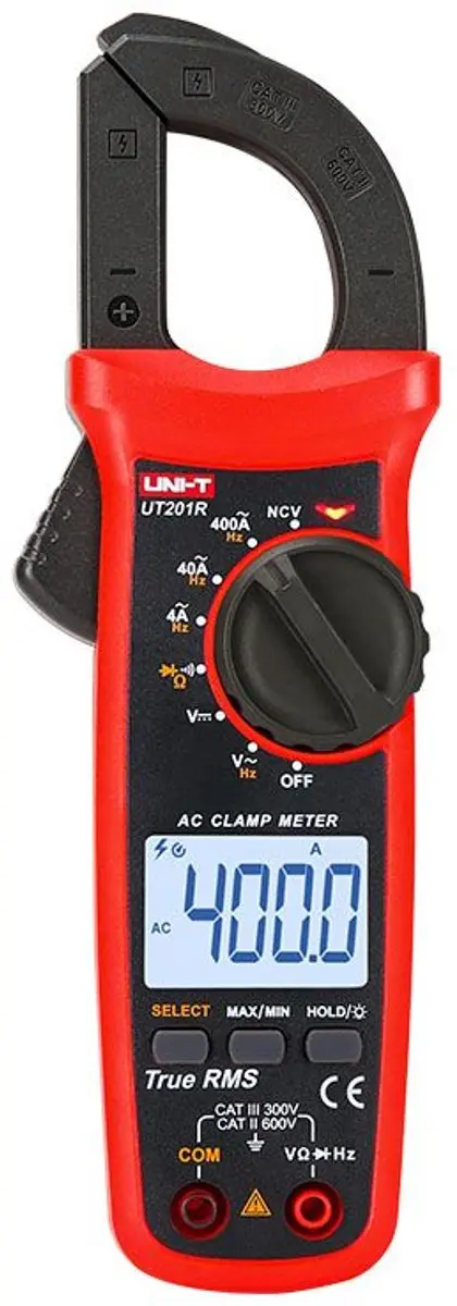 UNI-T UT201R Stroomtang - 400A 600V - 28mm - Rood/Zwart