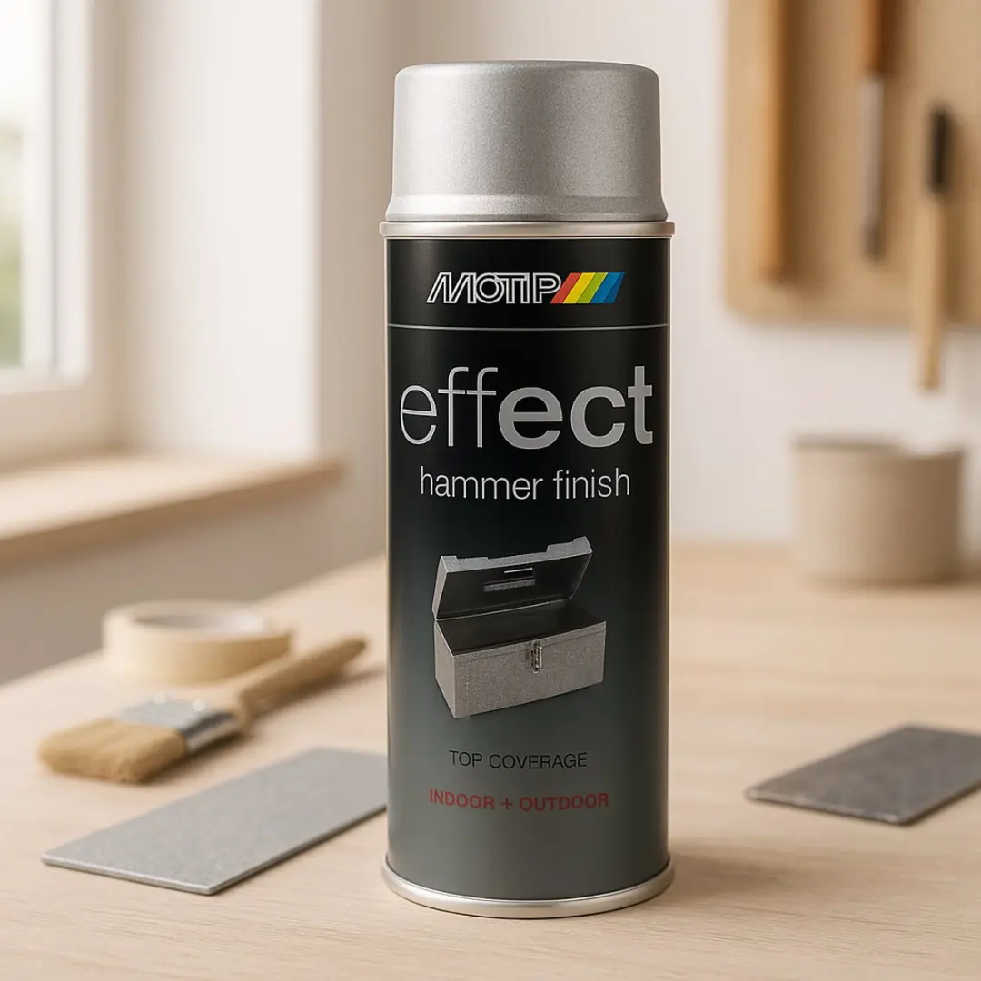 Motip Spuitverf Effect Hammer Finish Zilver 400ml