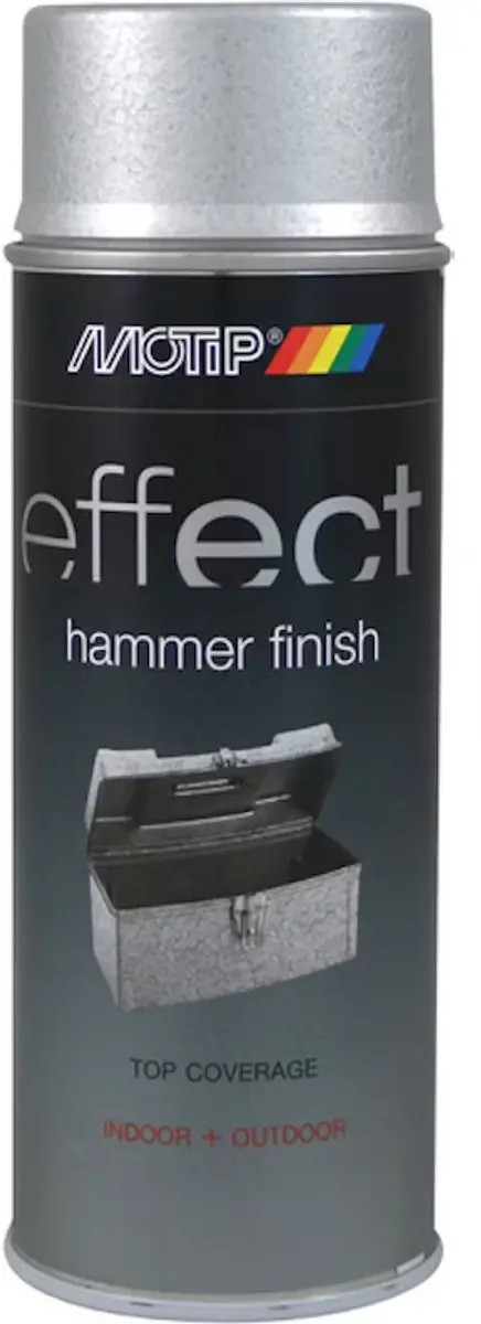 Motip Spuitverf Effect Hammer Finish Zilver 400ml