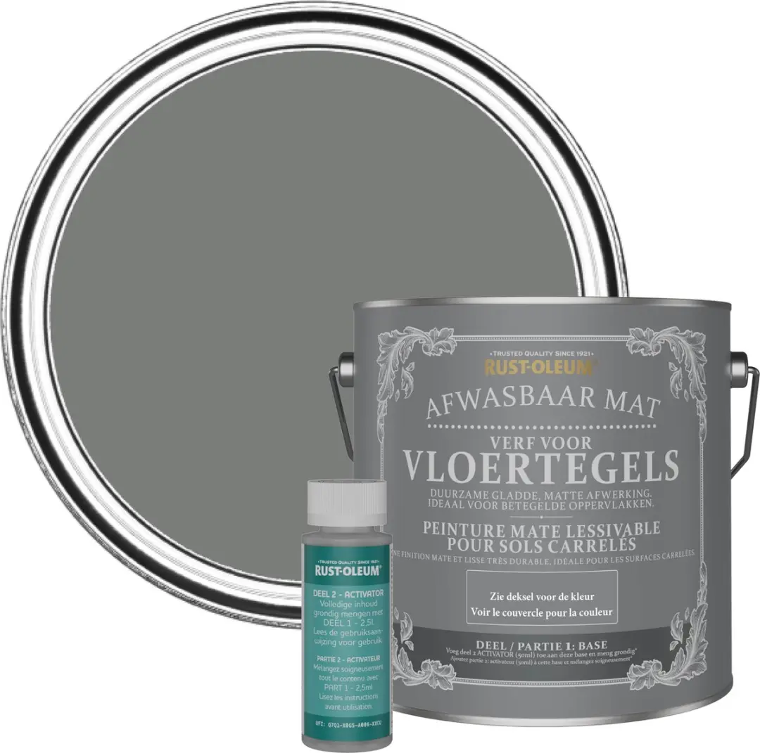 Rust-Oleum Grey Vloertegelverf Torch Grey 2,5L