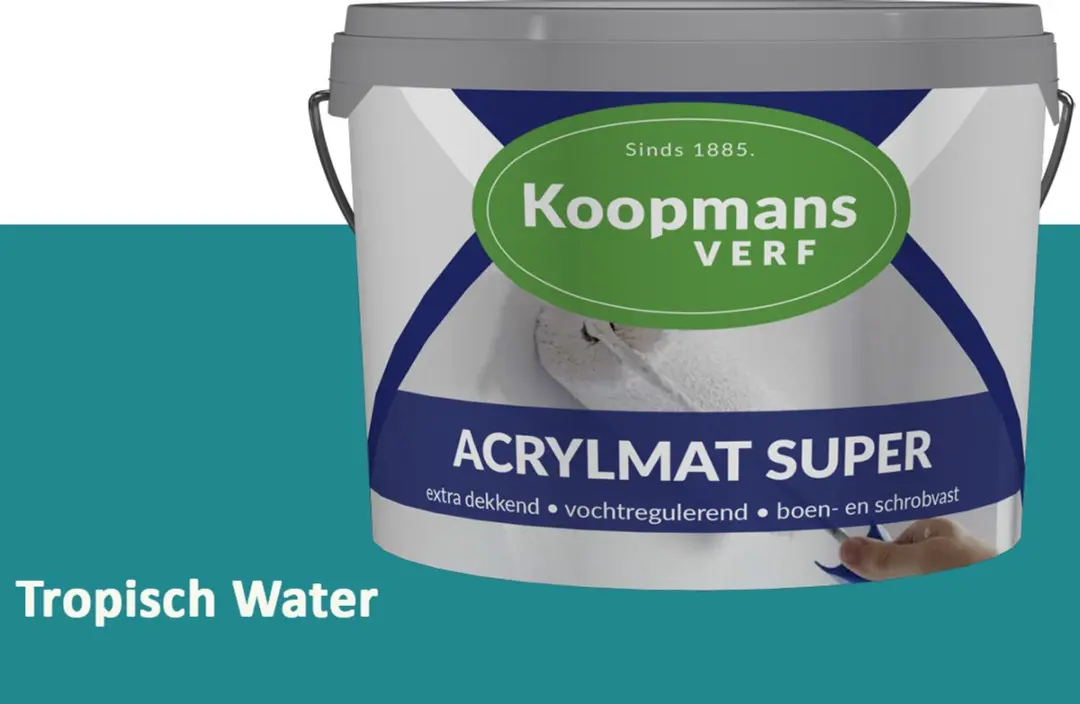 Koopmans Acrylmat Super Matte Muurverf 2,5L - Tropisch Water