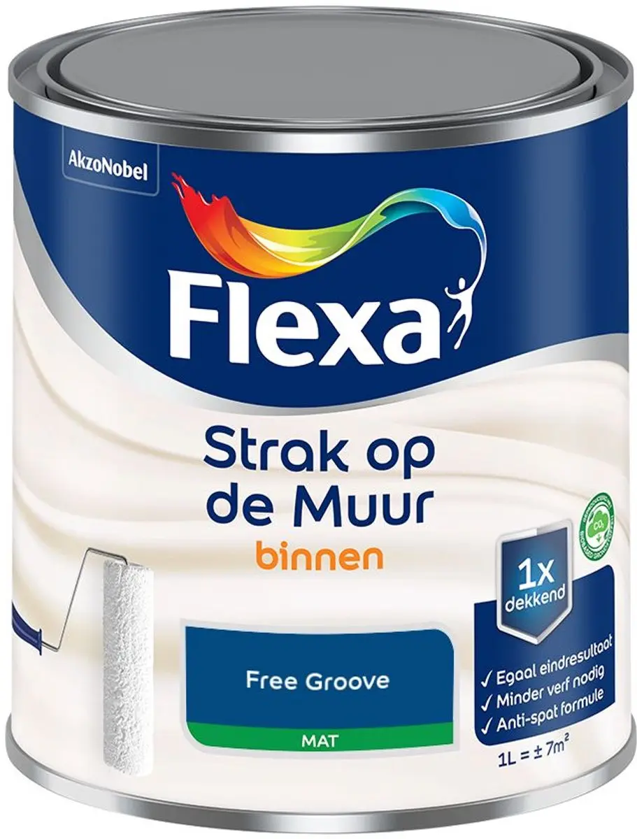 Flexa Strak Op De Muur Binnenmat Free Groove Mengverf 1L