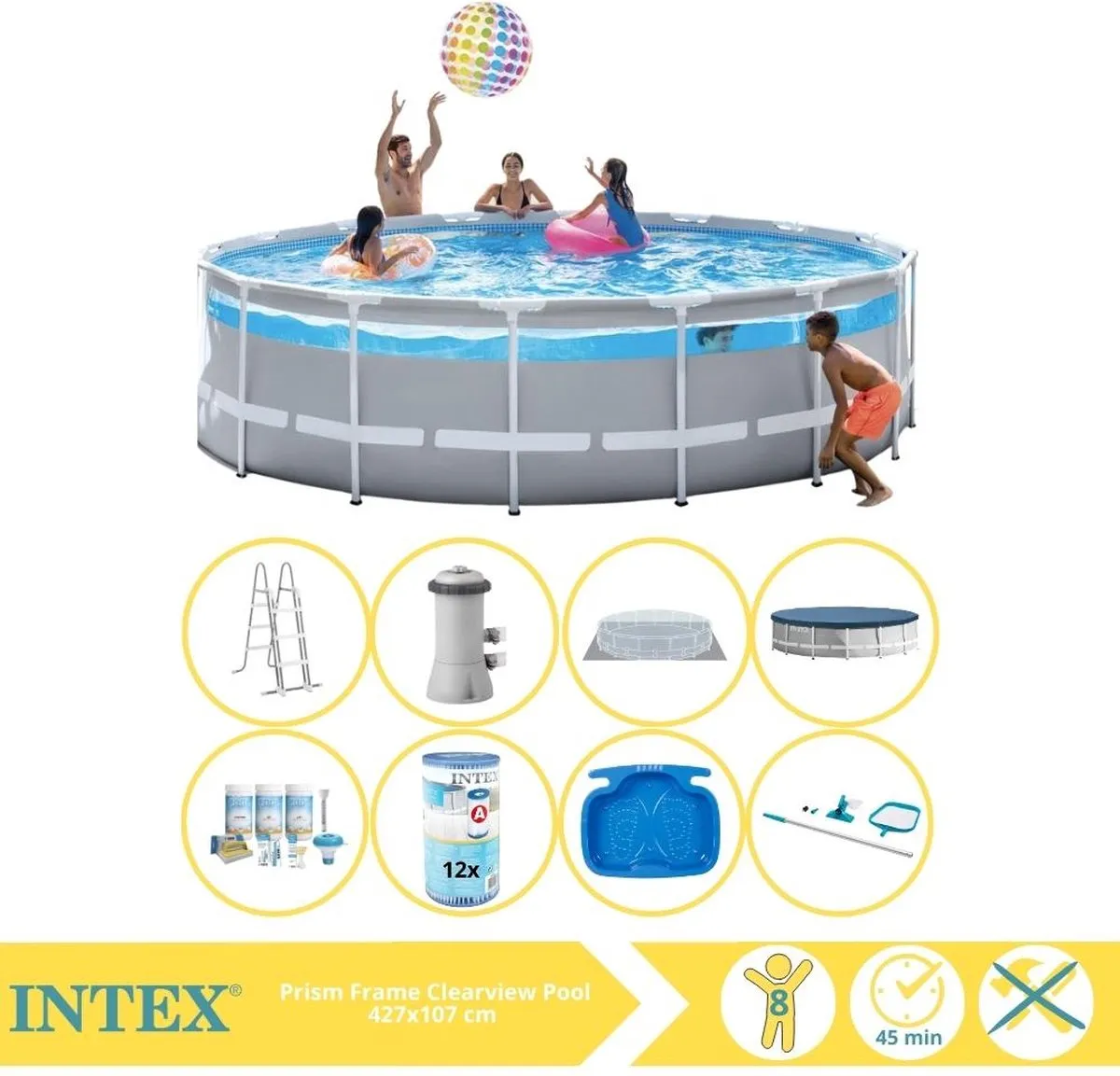 Intex Prism Frame 26720GN Opzetzwembad 427x107cm