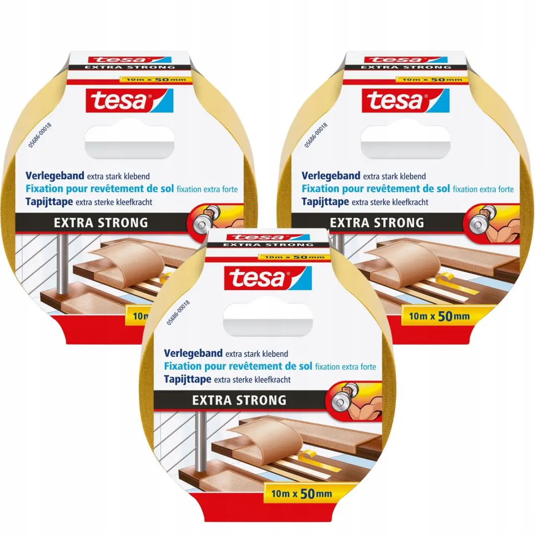 Tesa Extra Strong Dubbelzijdige Tape 10m x 50mm