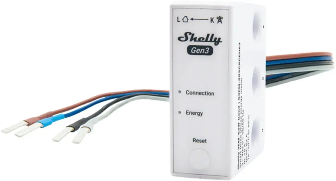 Shelly 3EM S3EM-003CXCEU63-W Energiemeter