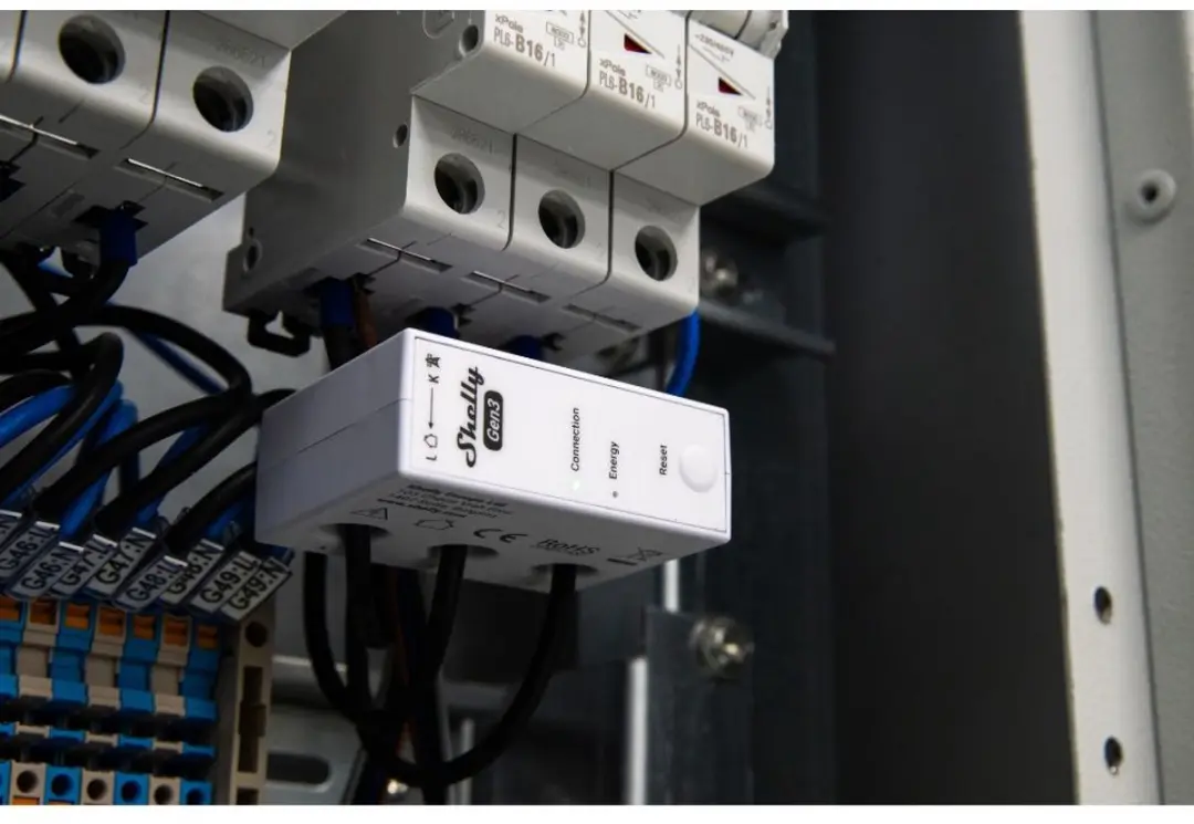Shelly 3EM S3EM-003CXCEU63-W Energiemeter - Wit