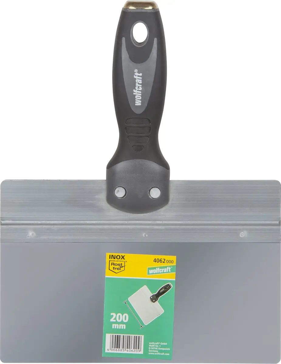 Wolfcraft Plamuurmes 200mm 4062000 - Zilver/Zwart