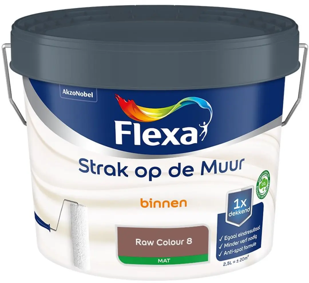 Flexa Strak Op De Muur Binnen Mat Raw Colour 8 Mengverf 2,5L