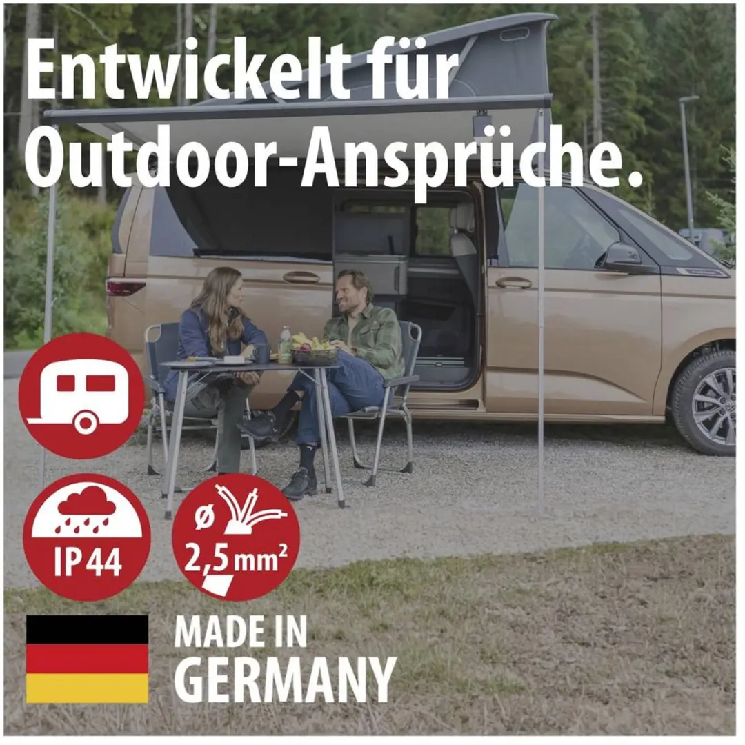 Brennenstuhl CEE Verloopkabel Camping 1,5m - 230V/16A - IP44 - Zwart/Blauw