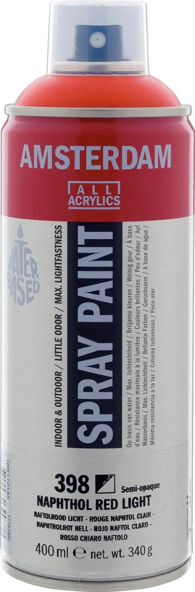 Amsterdam Spuitbusverf Naftolrood Licht 400ml