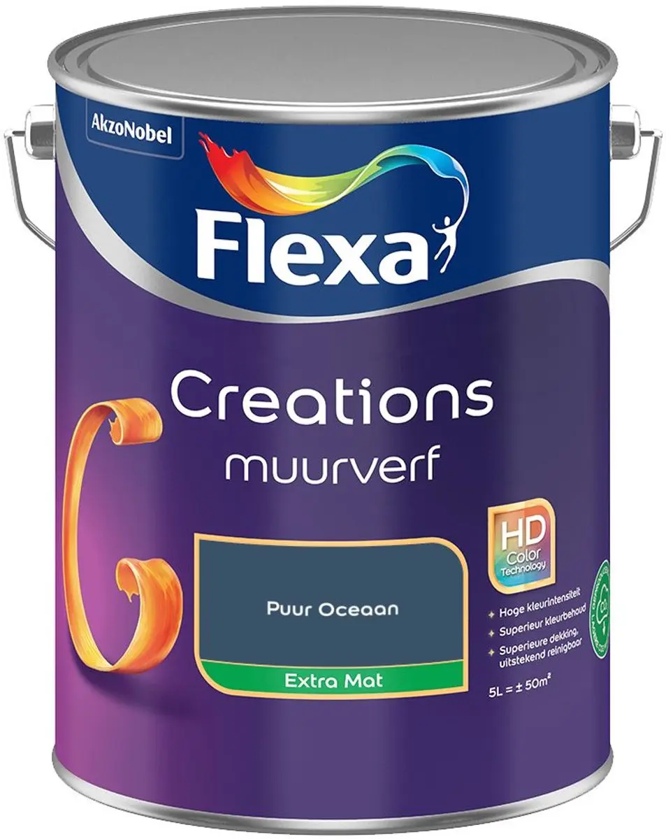 Flexa Creations Muurverf Extra Mat Puur Oceaan 5L