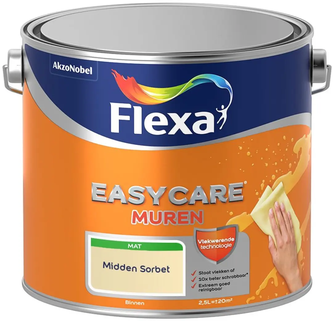 Flexa Easycare Muren Mengverf Midden Sorbet 2,5L