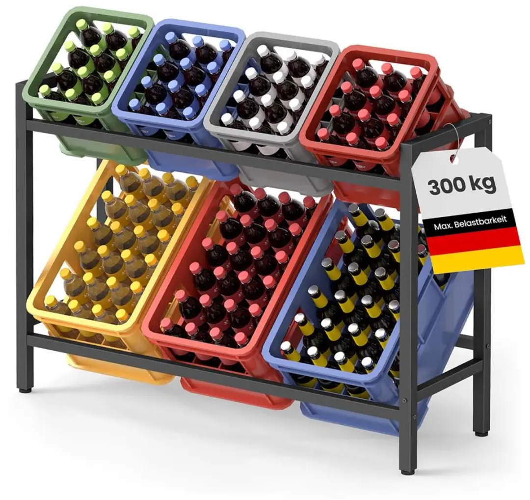 Songmics Drankkrattenrek 2-niveaus