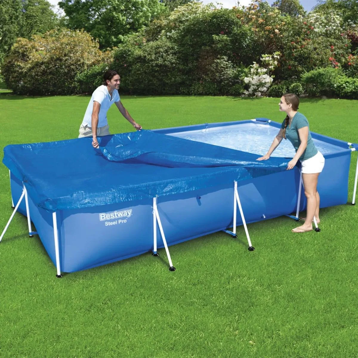Bestway Afdekzeil 400x211cm Blauw