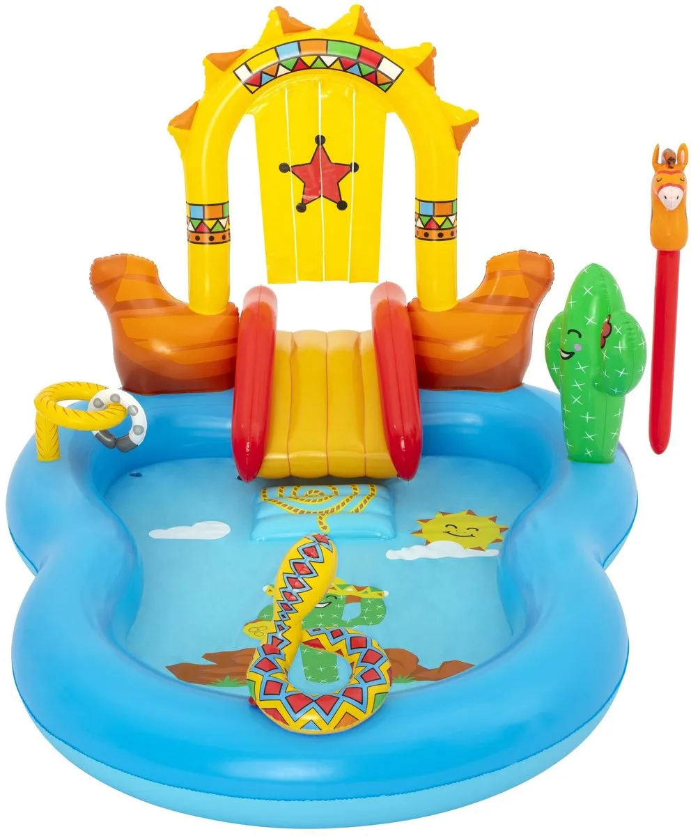 Bestway Wild West Kinderspeelbad 278L - Blauw/Geel/Rood