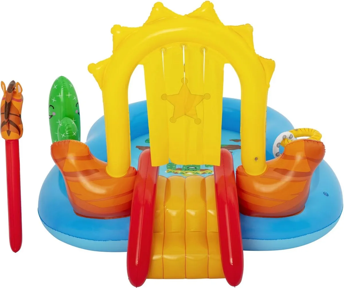 Bestway Wild West Kinderspeelbad 278L - Blauw/Geel/Rood