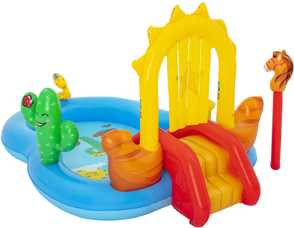 Bestway Wild West Kinderspeelbad 278L - Blauw/Geel/Rood