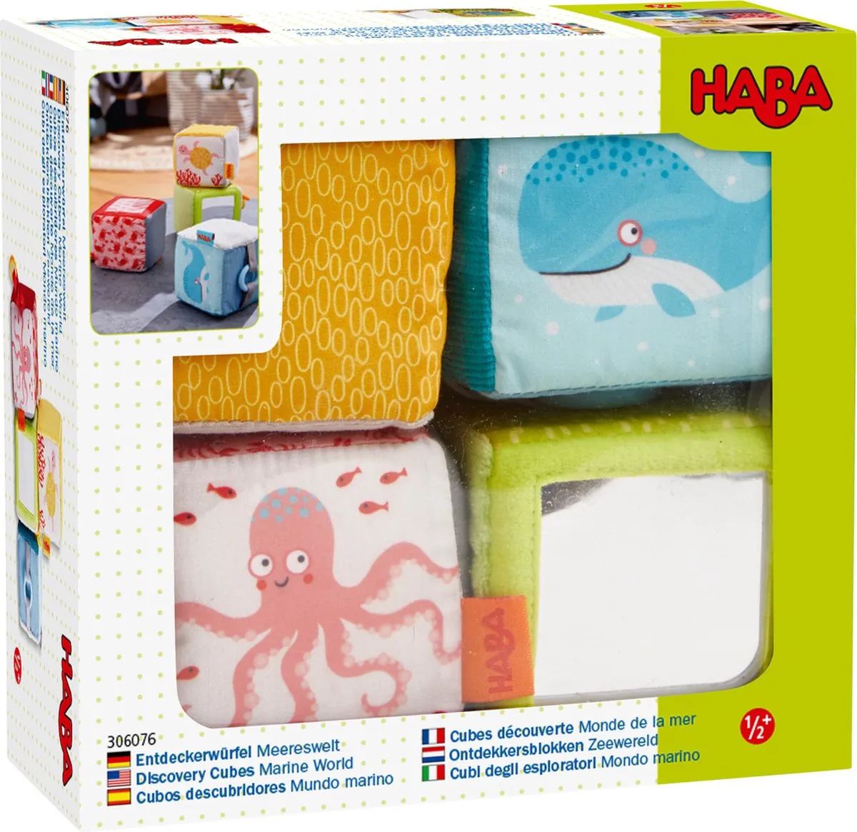 Haba Zeewereld Junior Zachte Blokken - 4-delig Multicolor