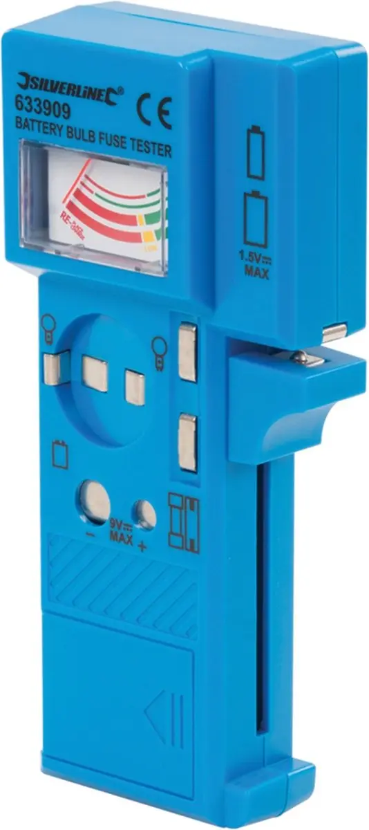 Silverline Batterij Tester 1,5V-9V