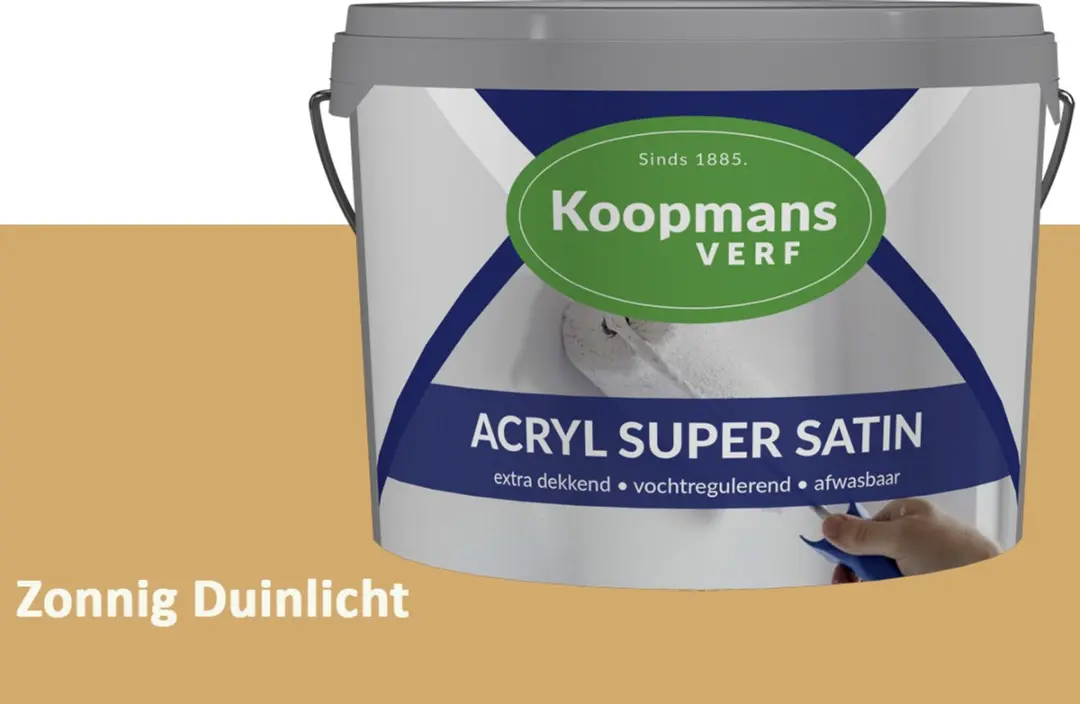 Koopmans Acryl Super Satin Zijdeglans Muurverf 2,5L - Zonnig Duinlicht