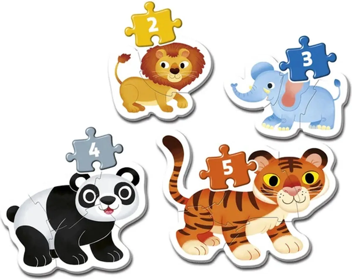 Clementoni My First Puzzle Wild Animals 14 Stukjes - Multicolor