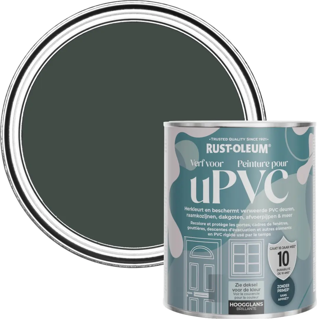 Rust-Oleum Zwart Hoogglans Verf PVC Avonddiner 750ml