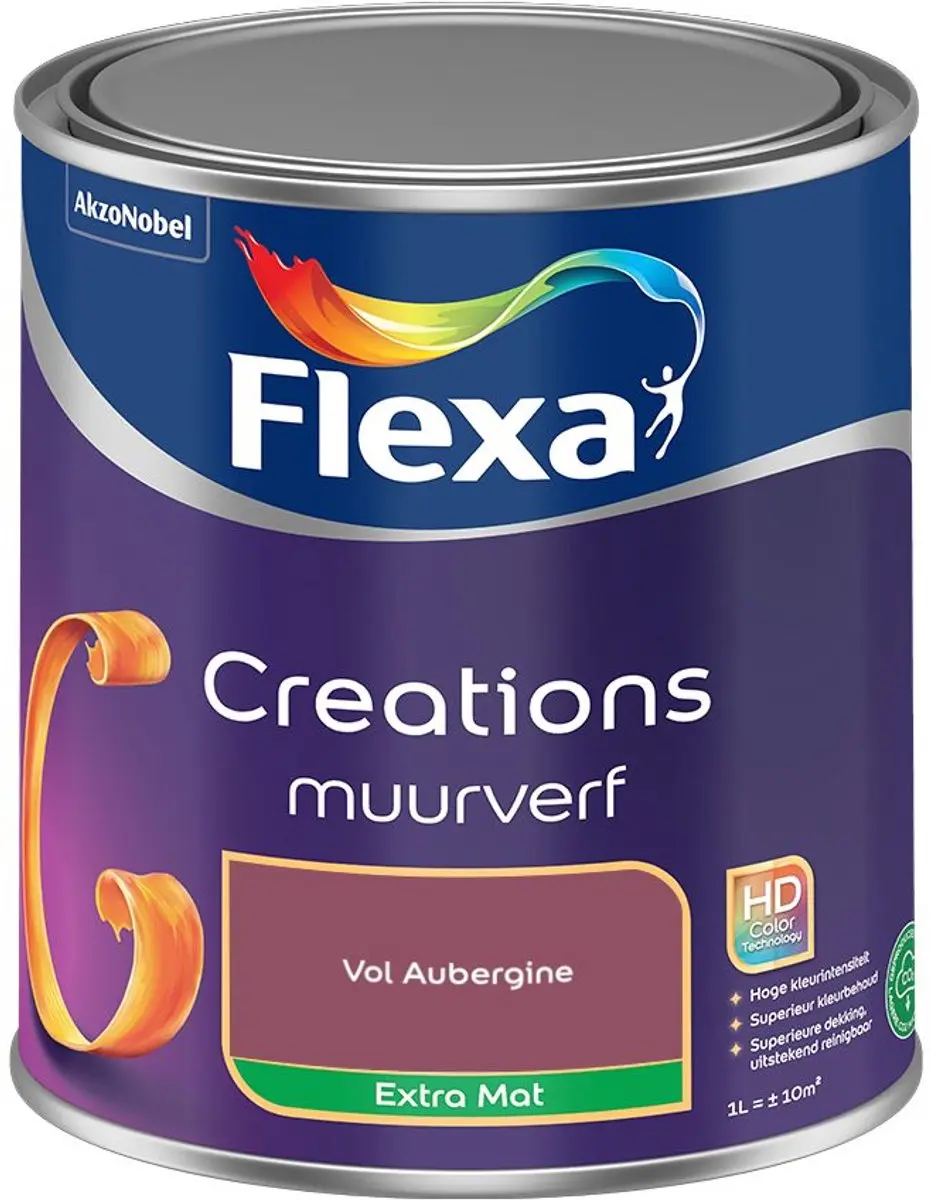 Flexa Creations Muurverf Extra Mat Vol Aubergine 1L