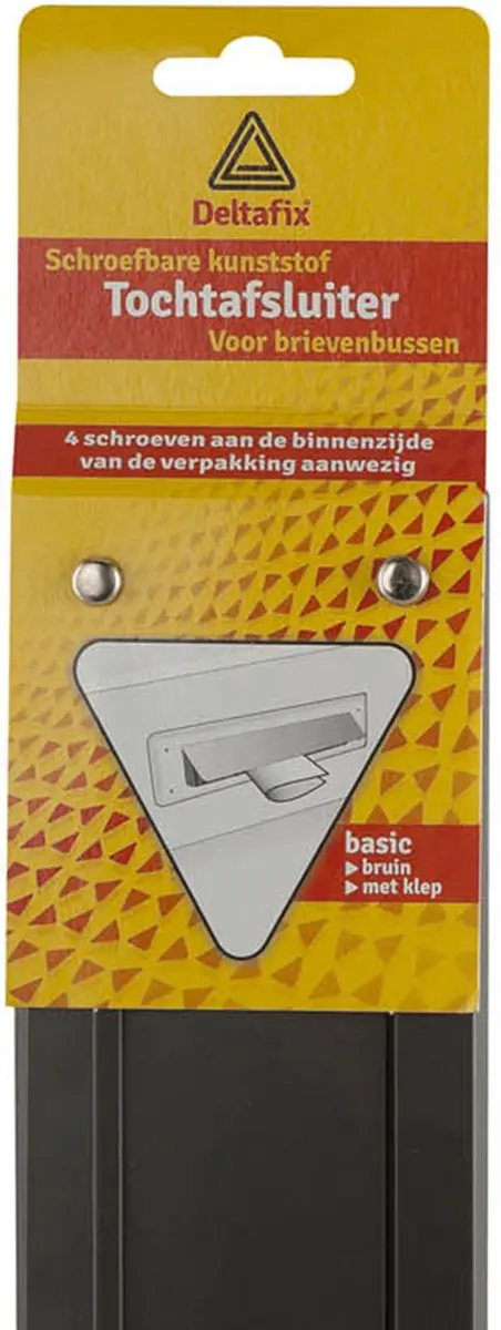 Deltafix Brievenbusplaat met klep - Donkerbruin