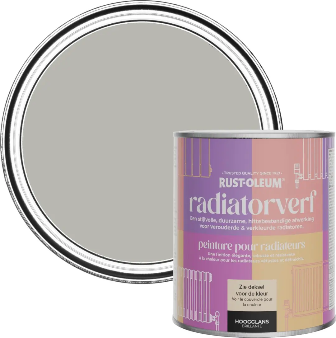 Rust-Oleum Grijs Radiatorverf Hoogglans 750ml