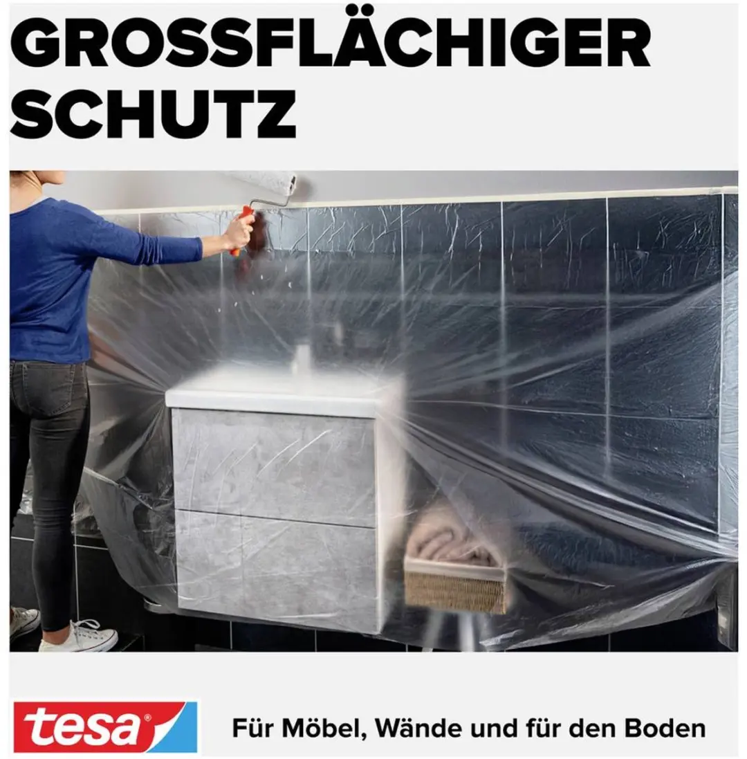Tesa Easy Cover Perfect+ Dispenser XL Schildersfolie 33m x 1,40m