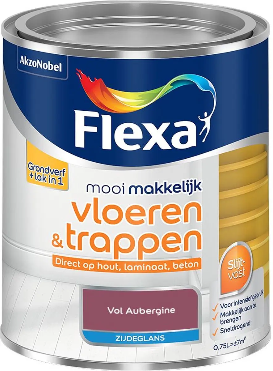 Flexa Mengverf Vol Aubergine 750ml