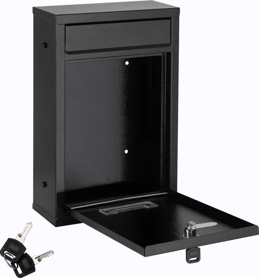 Monzana Brievenbus - 2 Sleutels Cilinderslot 32x22x9cm - Zwart