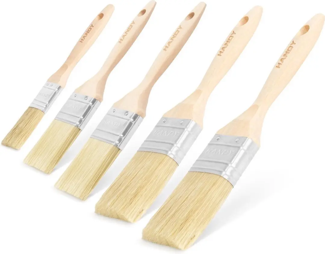 Handy Platte Verfkwasten Set 5 Stuks - 50mm - Hout