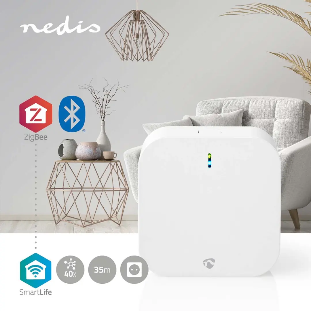 Nedis Smartlife Zigbee Gateway WIFIZBT10CWT - Wit