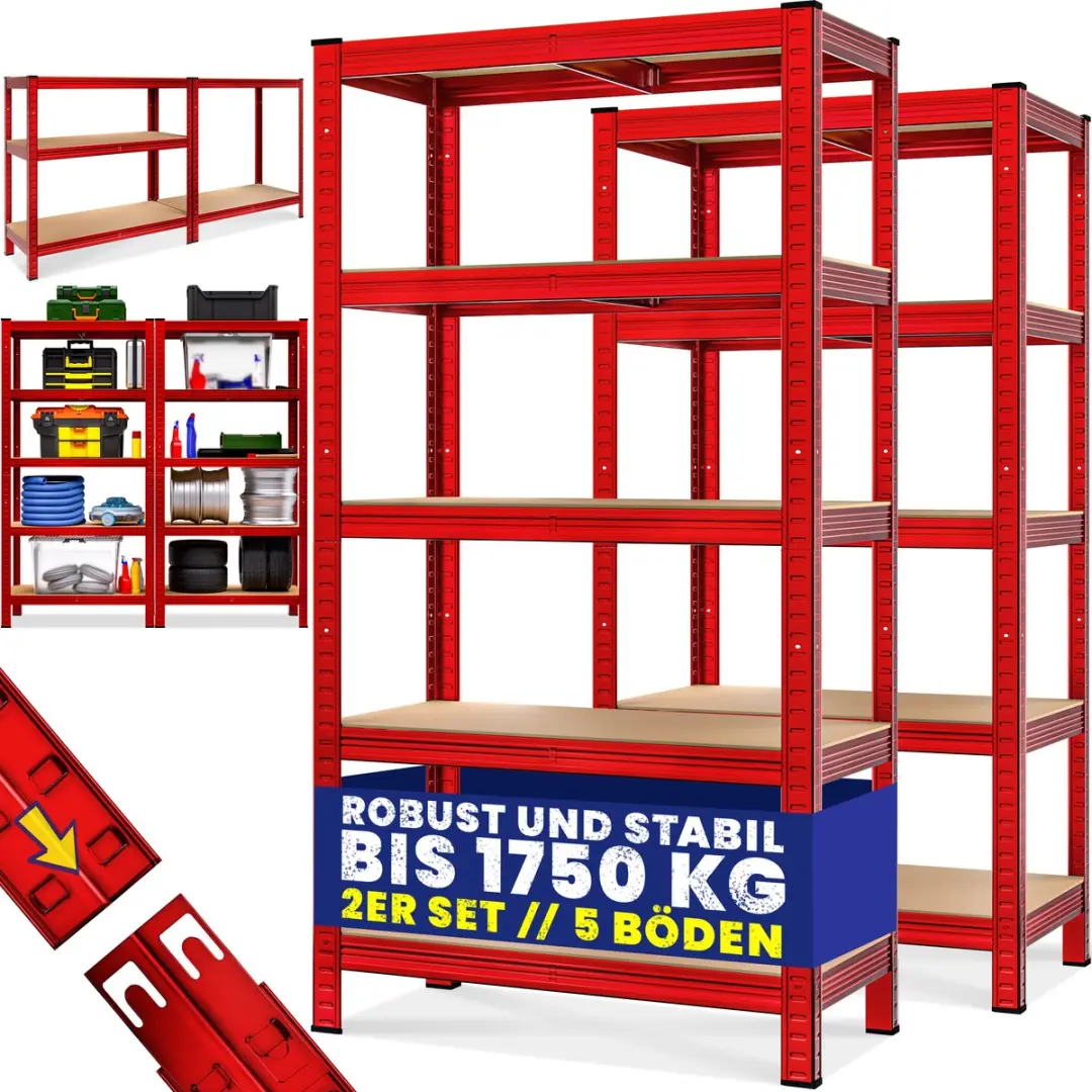 Monzana Stellingkast Set 2x 180x90x40cm