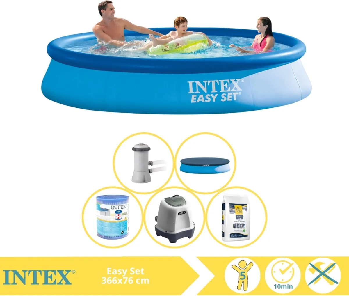 Intex Easy Set 28132GN Opblaaszwembad 366x76cm