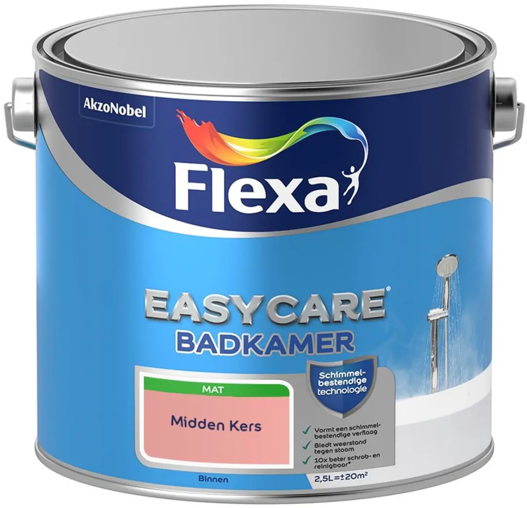 Flexa Easycare Badkamer Midden Kers Mengverf 2,5L