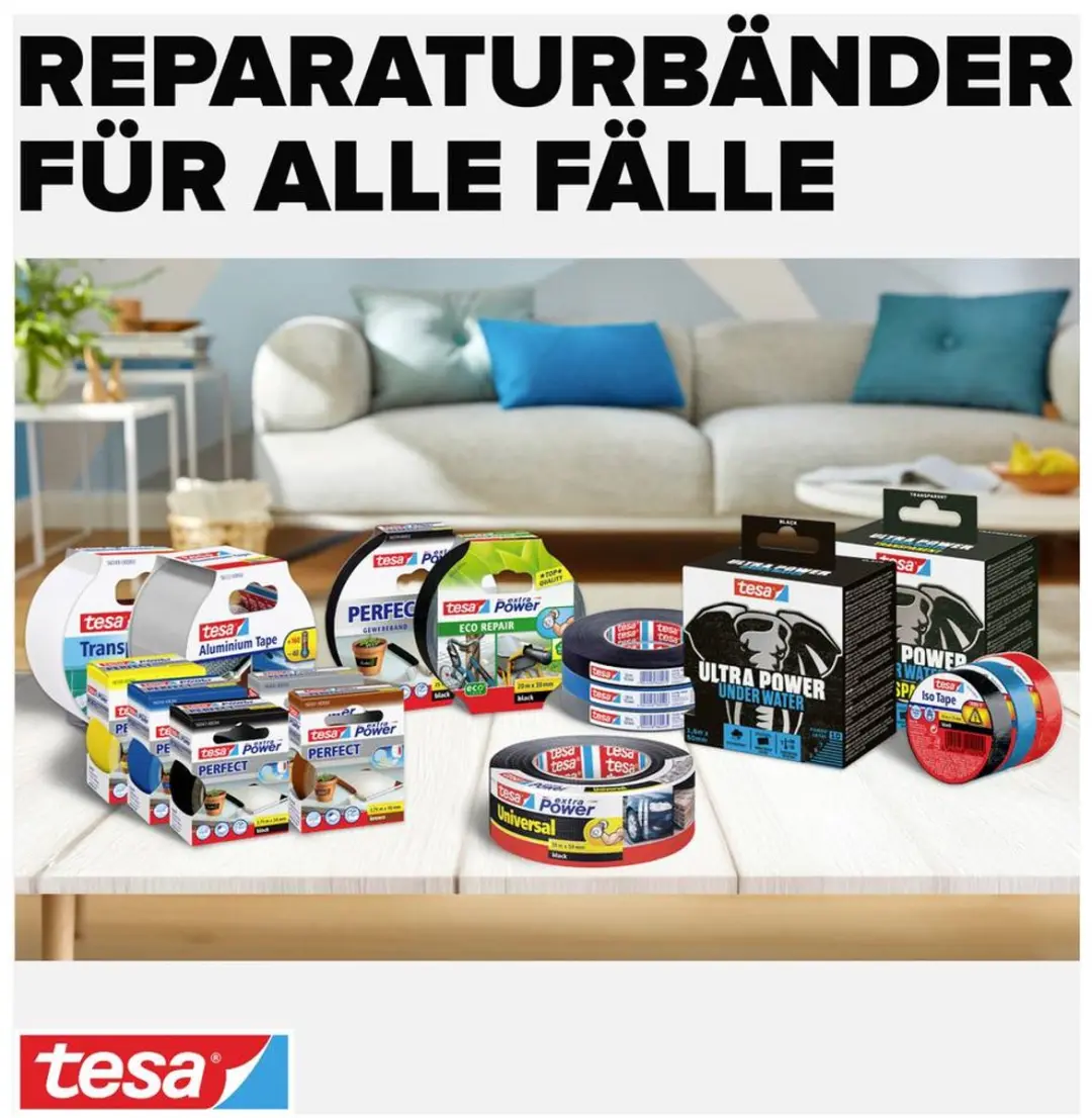 Tesa ECO REPAIR 56432-00000 Textieltape 20m x 38mm - Zwart