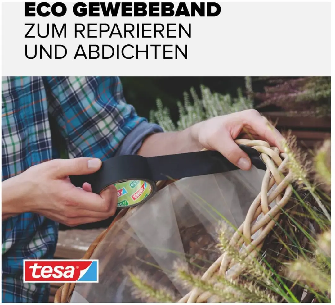 Tesa ECO REPAIR 56432-00000 Textieltape 20m x 38mm - Zwart - afbeelding 6 van 6
