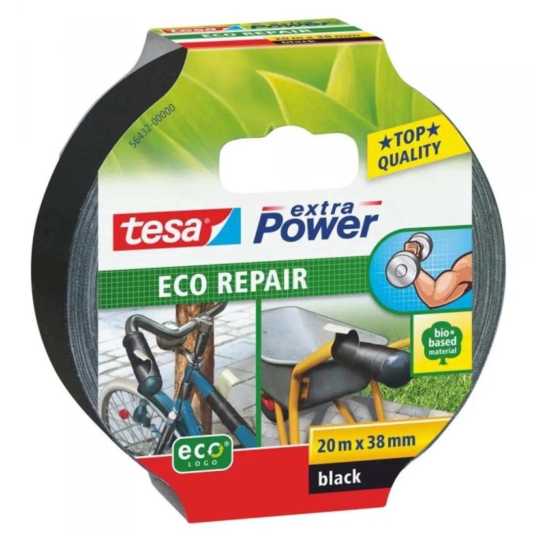 Tesa ECO REPAIR 56432-00000 Textieltape 20m x 38mm - Zwart