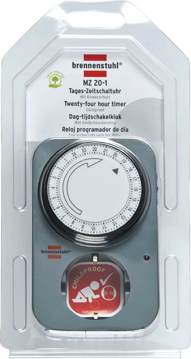 Brennenstuhl MZ 20 Tijdschakelklok - 3500W - Grijs