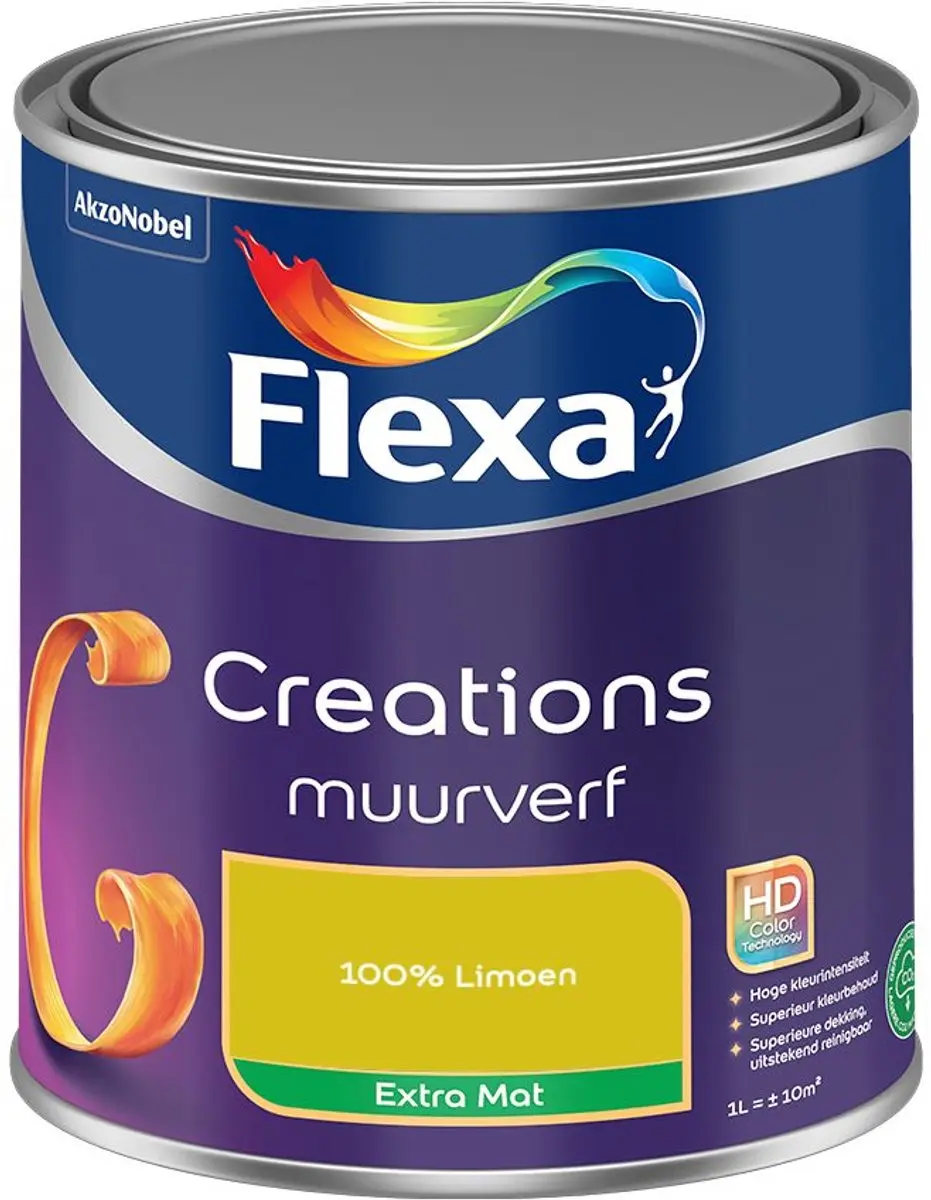 Flexa Creations Muurverf Extra Mat 100% Limoen - 1L