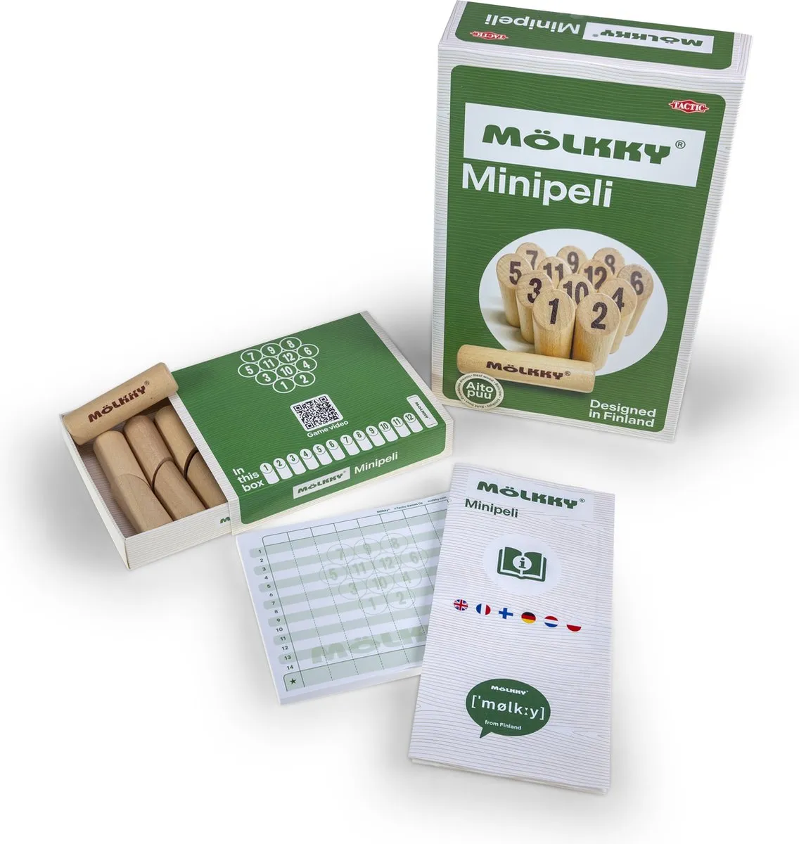 Tactic Mölkky Mini Werpspel - Origineel Fins Berkenhout - MINI